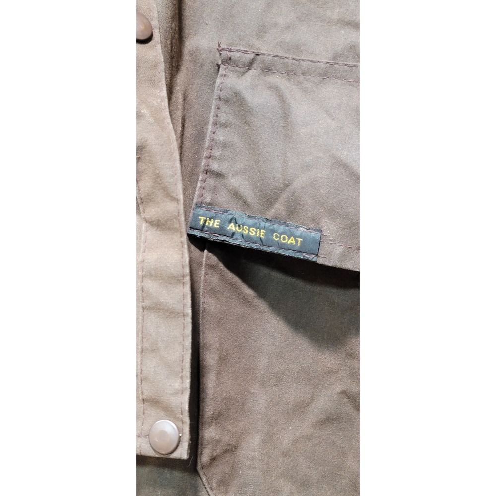 The Australian Coat Company Aussie Riding Jacket Oilskin Canvas Coated Men's Med - Picture 14 of 15
